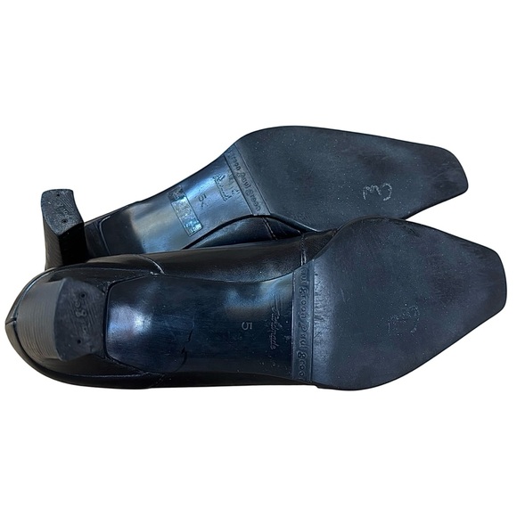 PAUL GREEN Black Leather Loafer Heels - Picture 12 of 12